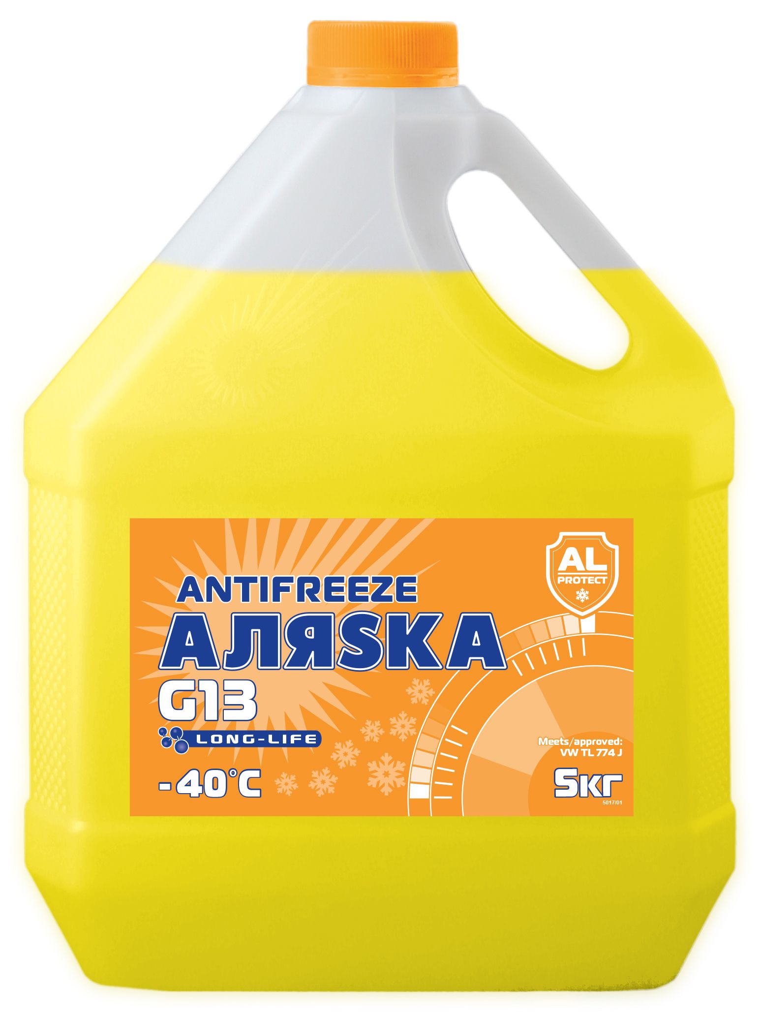 Антифриз Long Life Аляска YELLOW G13 — канистра